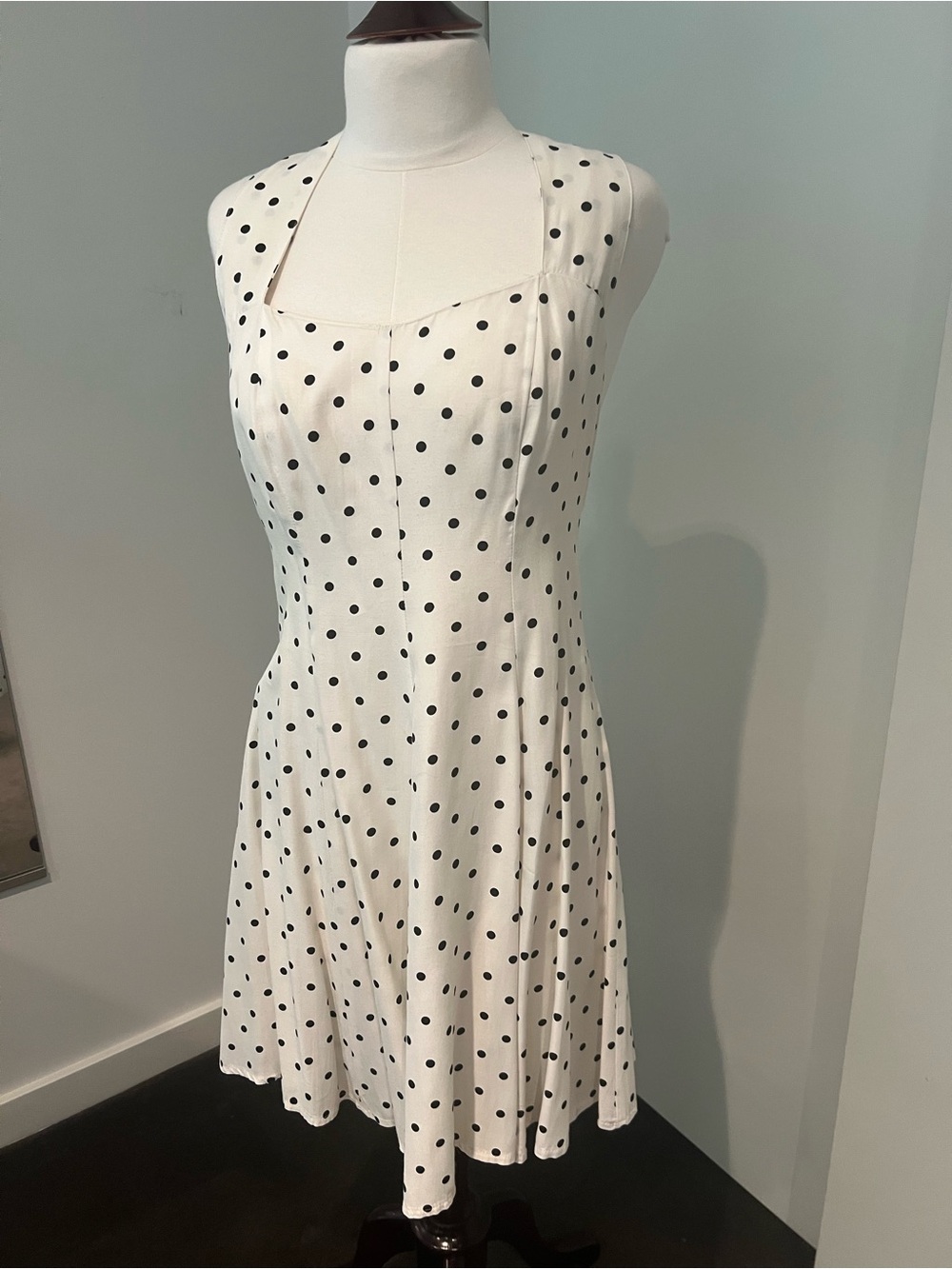 The Limited Ivory and Black Polka Dot Maxi Dress